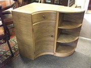 Retro walnut cupboard and shel