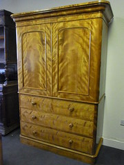 antique furniture satin birch linen press Satin birch linen press
