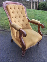 Victorian open arm chair