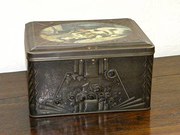French Art Deco Tin with Cat M