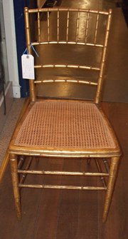 Pair Edwardian Giltwood Faux B