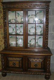 French Oak Glazed Cupboard