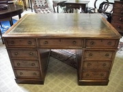 antique furniture mahogany partners desk Mahogany Partners Desk