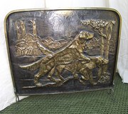 Antique Brass Fire Screen