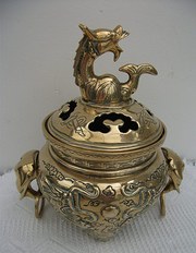 Antique Brass Incense Burner