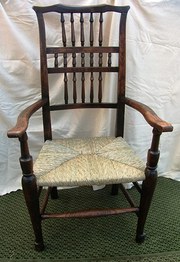 Antique Earback Spindle Armcha