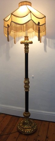 Antique Gilt  Ebonised Standar