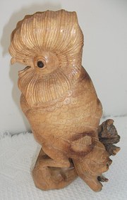 Antique carved Rootwood Cockat