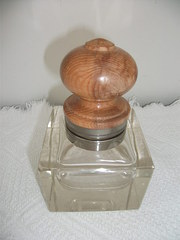 Glass Inkwell with Yew top