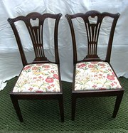 Pair childs Chippendale side c