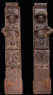 16th Century carved oak column
