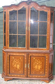 18thC Walnut Marquetry Bookcas