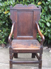 17thc Oak Wainscott chair