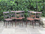 19thc Harlequin set of 5 Thame