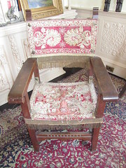 19thc Spanish walnut arm chair