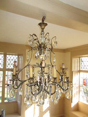 20thc gilt bronze chandalier w