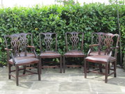 set of 6 Chippendale revival d