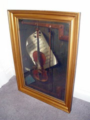 Antique Trompe LOeil of a Viol