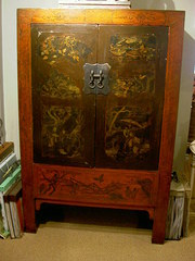 Chinese lacquered marriage cab