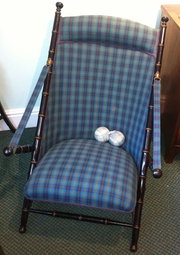 antique furniture faux bamboo campaign chair c18 Faux Bamboo Campaign Chair C18