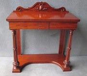 A MAHOGANY CONSOLE TABLE