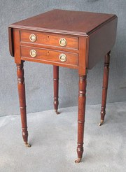 A MAHOGANY PEMBROKE WORK TABLE