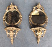 A  PAIR  OF  WALL  SHELVES  AN