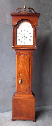 antique clocks & timepieces curl mahogany longcase by john CURL MAHOGANY LONGCASE BY JOHN