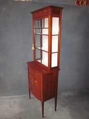 EDWARDIAN BOWFRONT DISPLAY CAB