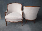 PAIR OF LOUIS XV STYLE ARMCHAI