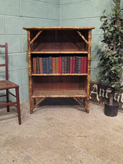 antique furniture bamboo rattan bookcas Antique Bamboo Rattan Bookcas