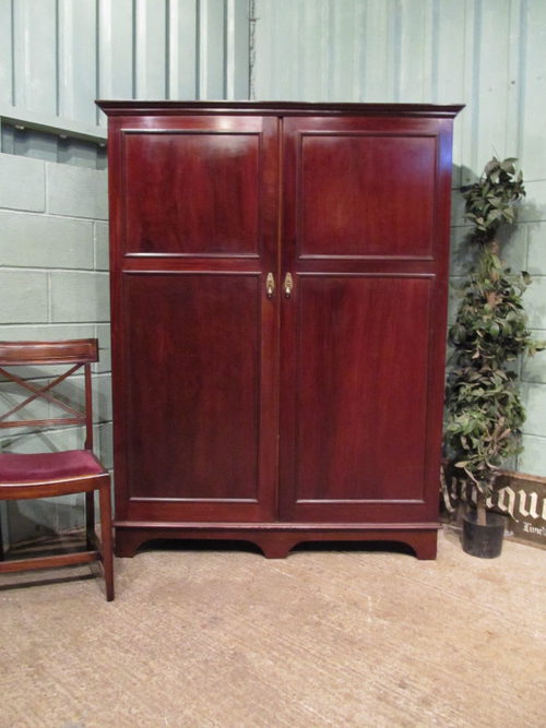 Antique Antique Edwardian Mahogany Gents Wardrobe Antique Edwardian Mahogany Gents Wardrobe