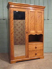 Antique Edwardian Satinwood Wa