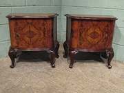 Antique Pair Italian Burr Waln