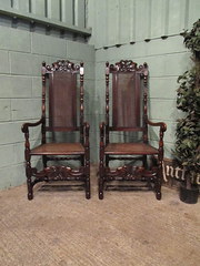 Antique Pair Victorian Carved