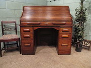 Antique Victorian Oak Roll Top