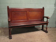 Antique Victorian Oak Settle B