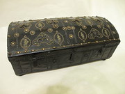 Leather  brass traveling trunk