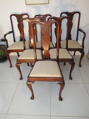 set 6 mahogany dining Set 6 Antique Mahogany Dining