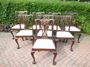 Set 8 Antique Mahogany Dining