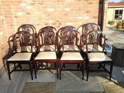 set 8 antique mahogany dining