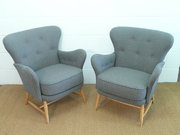 Pair of Early Ercol Windsor Tu