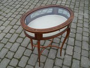 Antique oval mahogany display
