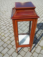 Antique small square mahogany