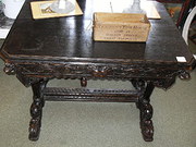 C4  Carved oak library table