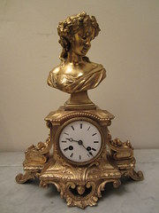 French Gilt Metal Figural Mant