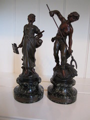 Pair French signed agricultura