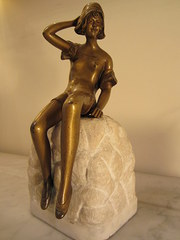 art neveau bronze and marble