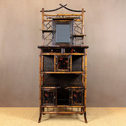antique furniture 19thc bamboo side cabinet 19thc Bamboo Side Cabinet