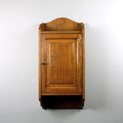 antique furniture edwardian oak wall cabinet Edwardian Oak Wall Cabinet